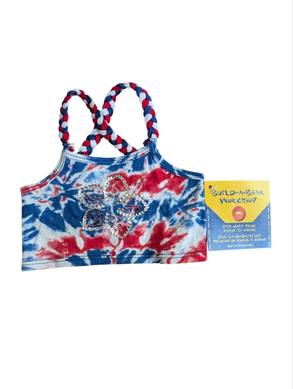 Build-A-Bear 2010 Tie-Dye Tank Top with Rhinestone Flower